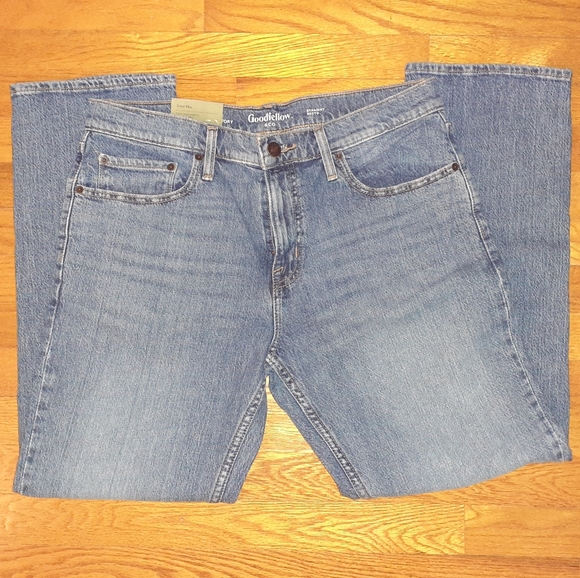 NEW Goodfellow & Co Straight Flex Jeans Mislabeled 36x32 Measure 35x29.5 NWT - Picture 2 of 7
